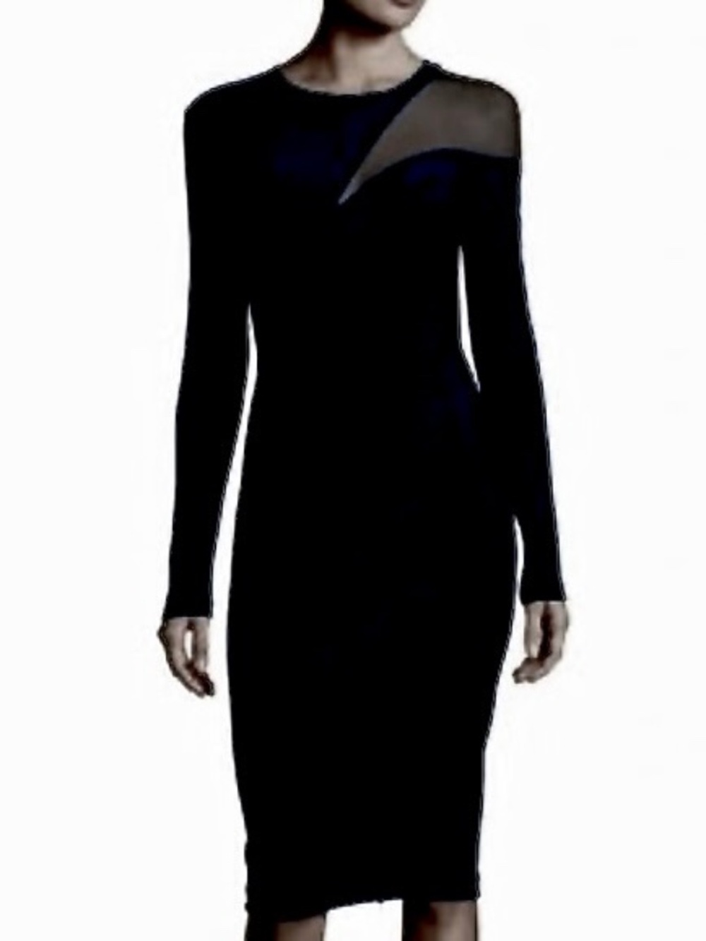 Mugler Black Sheet Dress Size M/US8/FR40